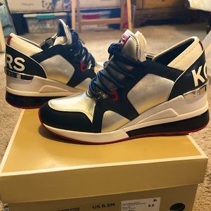 Michael Kors 6.5 wedge sneakers